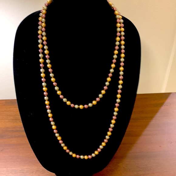 60 inches strand of multi colour pearl imitation strand - Picture 2 of 2